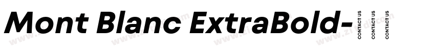 Mont Blanc ExtraBold字体转换